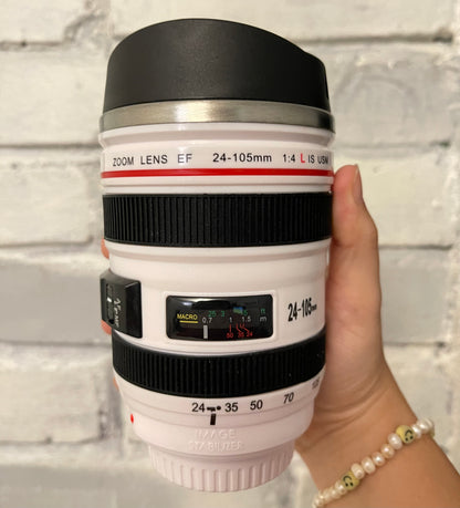 Taza lente de cámara