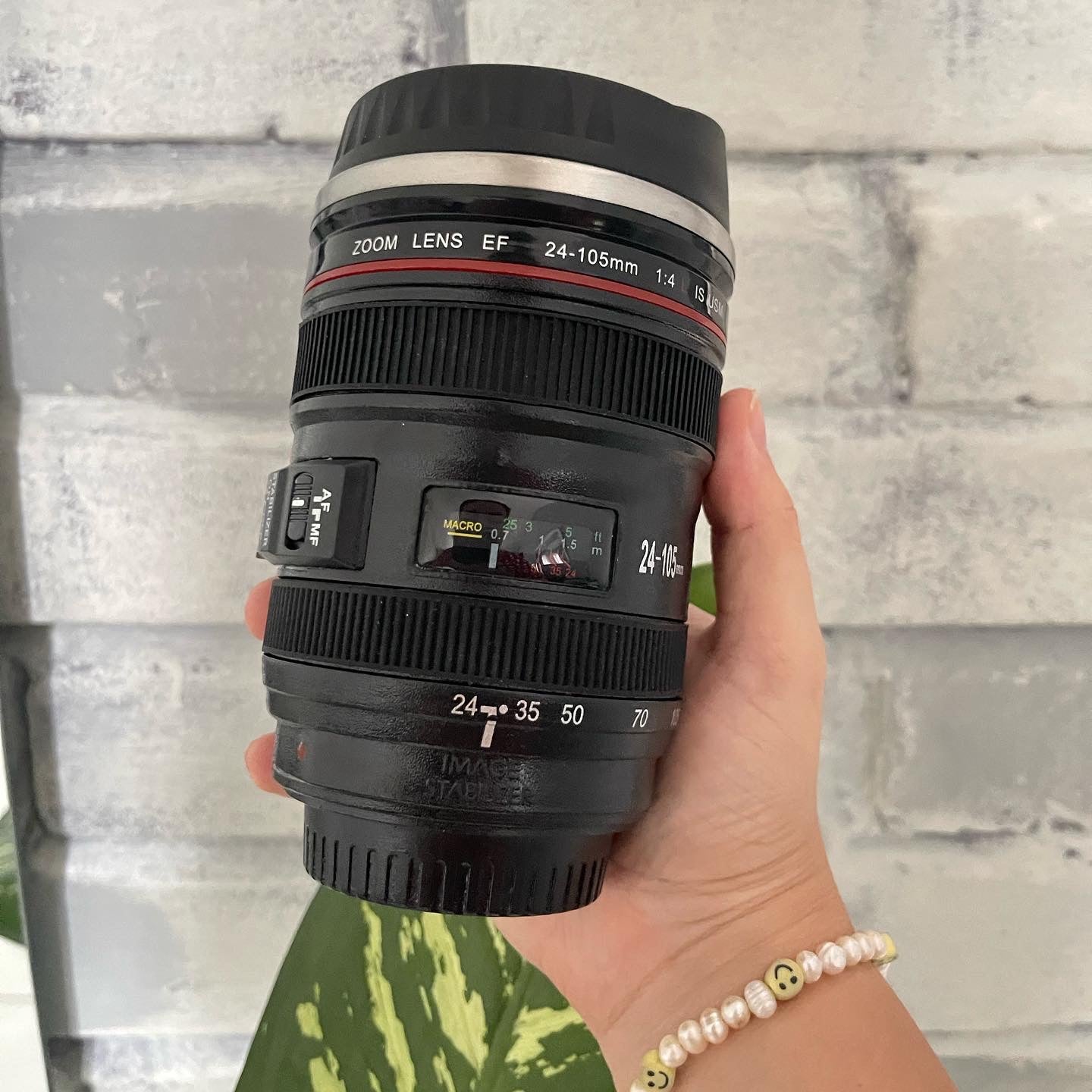 Taza lente de cámara